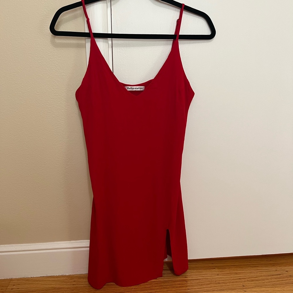 Reformation red short mini dress